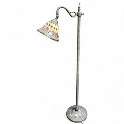 Sale Photo Thumbnail #137: Tiffany-Style Stained Glass Floor Lamp