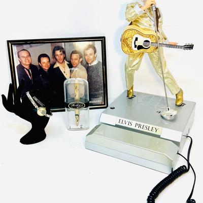 (4) Elvis Presley Limited Edition Phone, Watch, Pen, Photo