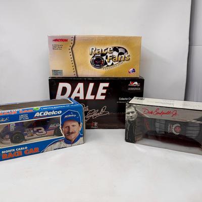 (4)) Dale Earnhardt and Dale Earnhardt Jr. Die Cast Collection