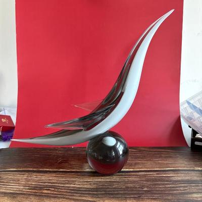 Murano glass bird sculpture by Seguso, MCM style