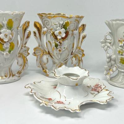 Fancy Vintage / Antique Vases, Gilded