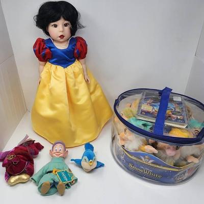 Snow White And The Seven Dwarfs Plush Set, Snow White Porcelain Doll And More!
