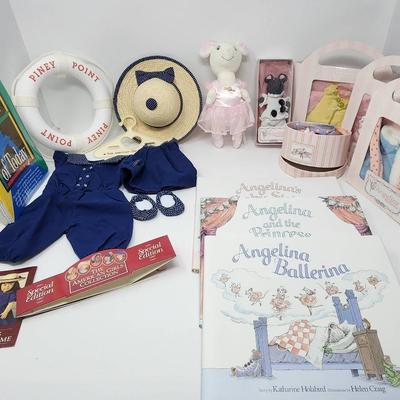 American Girl Doll Collection - Samantha Bathing Costume & Angelina Ballerina Set