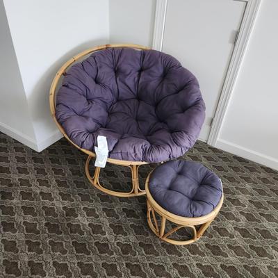 Papasan Chair And Ottoman 