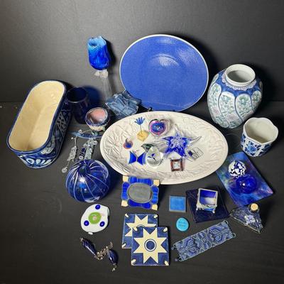Blue Glass Art And Decor