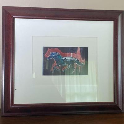 Gary A. Cook Wild Horses Watercolor 