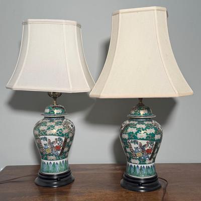 Twin Asian Style Lamps 