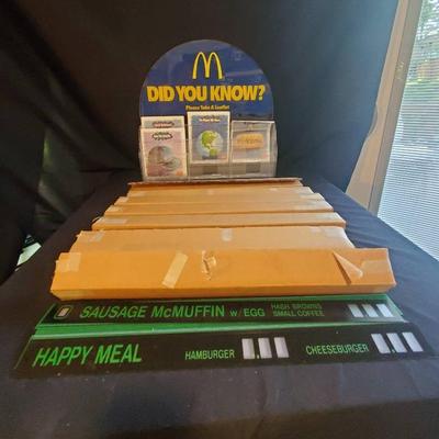 Vintage McDonalds Restaurant Leaflet Display & Menu Board Inserts