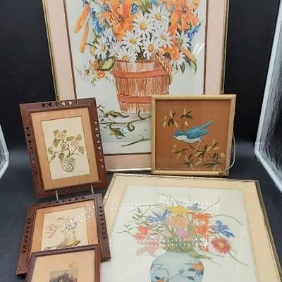 (6) Framed Botanical Art Pieces
