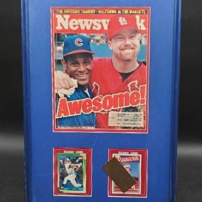 Framed Sammy Sosa And Mark McGuire Memorabilia