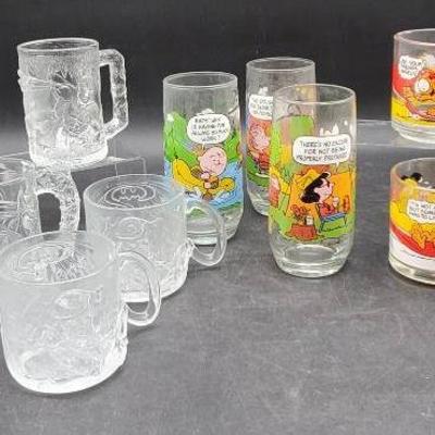 Vintage McDonald's Glassware- Snoopy, Garfield, Batman