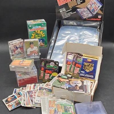 Mystery Lot Sports Cards And Plastic Sleeves- Some Unopened 