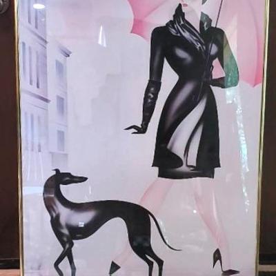 Vintage Erik Freyman "Apres L'Orage" Framed Art Poster