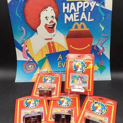 1989 McDonald's Sign aand (5) 1994 Collectable Cars