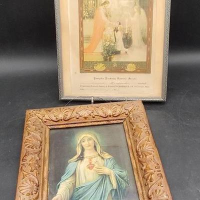 (2) Framed Religions Pieces 