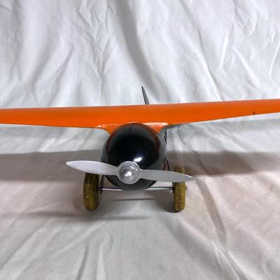 Antique Wyandotte Pressed Steel Toy Airplane 