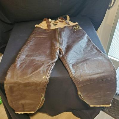Army Air Force Lined Leather Flight Pants Lot #1