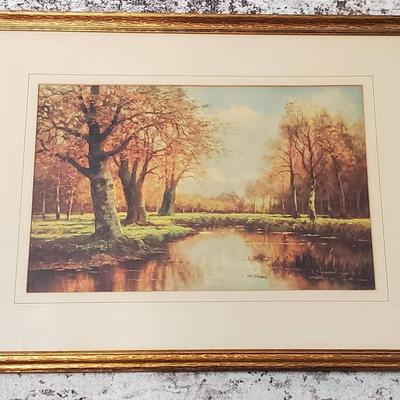 Nicely Framed Autumn Scene Print 