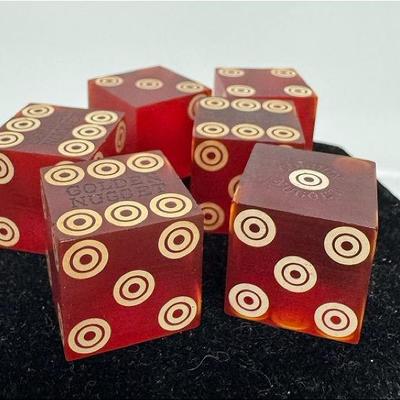 “Golden Nugget” Vintage Casino Dice #1