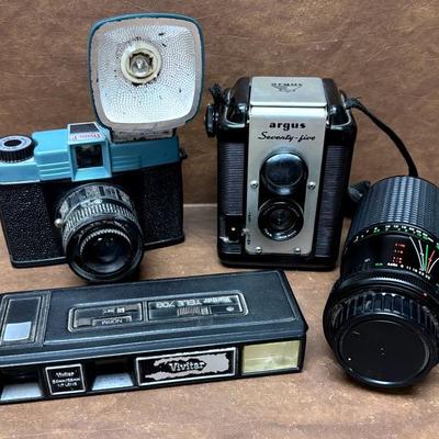 “Vivitar,” “Argus,” “Five-star,” and Other Vintage Cameras 