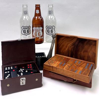 “Route 66” Glass Bottles & Dominoes