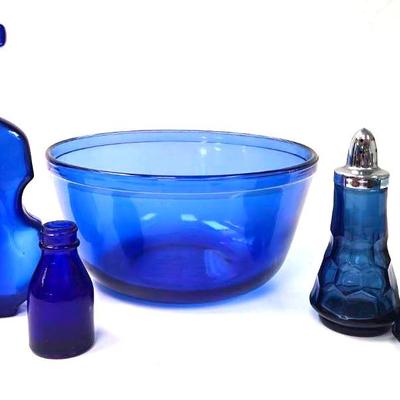 "Anchor Hocking" Cobalt Blue Bowl & Others