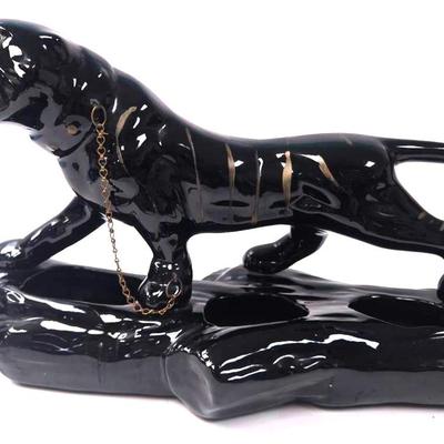 Black Panther Jaguar Planter Sculpture 