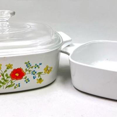  Vintage Wildflower “CorningWare” Dishes