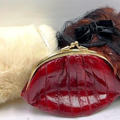 Eel Skin Clutch Purse & Accessories 
