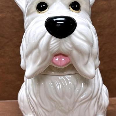 “Sleigh Bell Bistro” Scottie Dog Cookie Jar 
