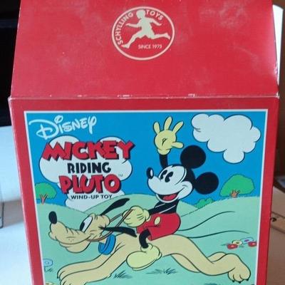 Mickey Riding Pluto Wind-up toy, Mickey cups, and more
