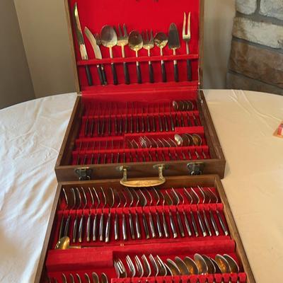 Vintage Gold Toned Flatware From Thailand