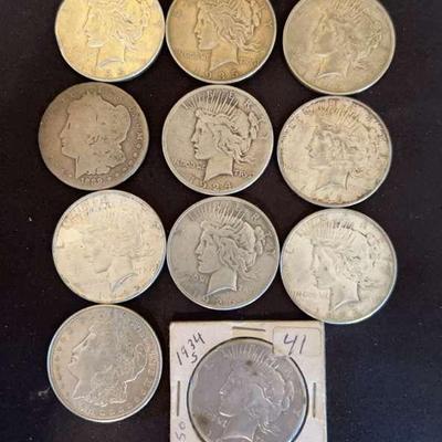 11 Morgan Silver Dollars