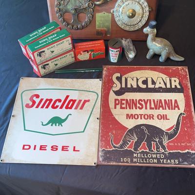 Sinclair Collectibles featuring two metal signs