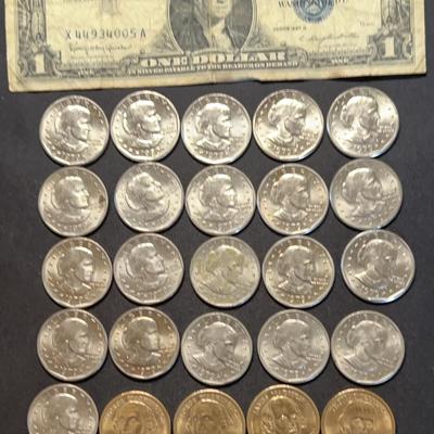Presidential Coins, A Silver Certificate One Dollar Bill and More  