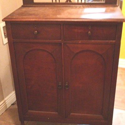 Solid Wood Small Wardrobe With 6 Drawers 
