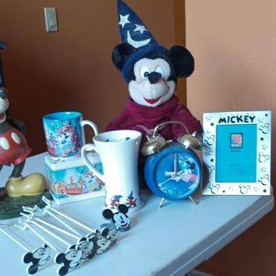 Mickey Mouse Fantasia Stuffie, Alarm Clock, coffee cup and more 