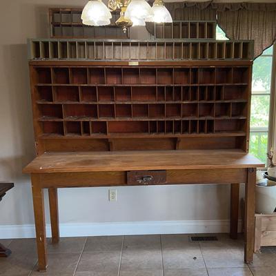 Historical Post Office Mail Sorting Cabinet