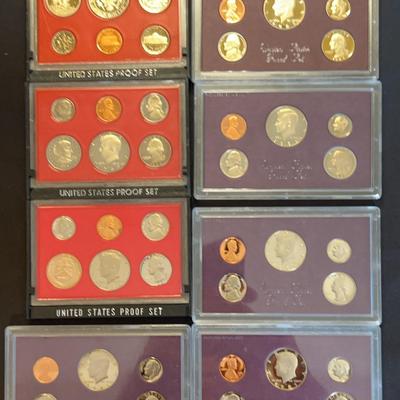 Uncirculated United States Proof Coin Sets From The 1980’s