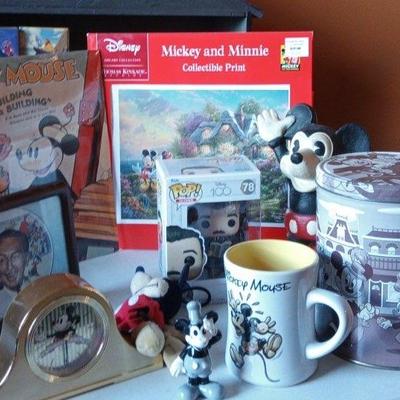 Walt Disney Funko Pop, Thomas Kincaid 2019 Calendar, With Various Mickey Mouse items