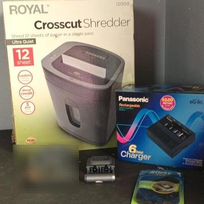 Office Equipment Shredder, Rechargeable Battery Chargers, Sticky Phone holder 
