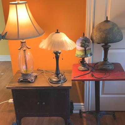 Four Vintage Table Lamps