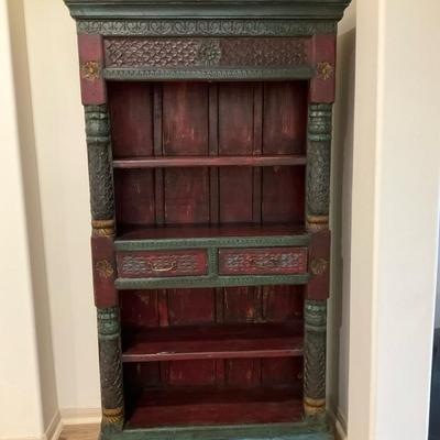 Mexican Carved Bookshelf 