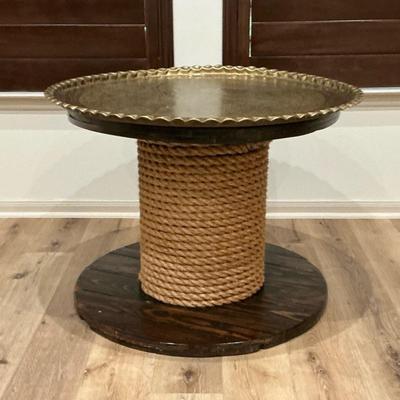 Beautiful Metal And Wood End Table