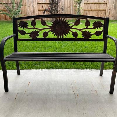 Sunflower Metal Bench