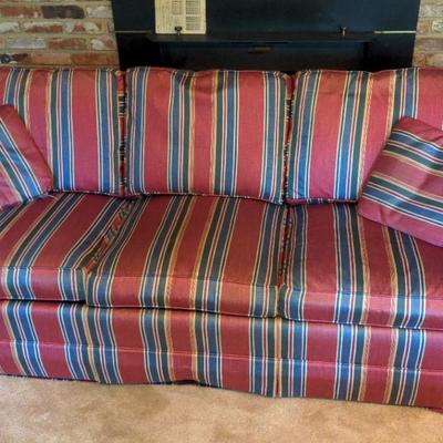 Comfy Striped Sleeper Sofa