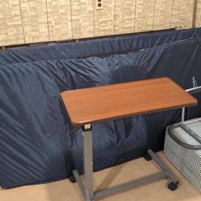 Medical Bed With Mattress And Bedside Table