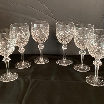 6 Large Wine Glasses - Waterford