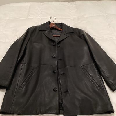 Men’s Leather Coat Size Medium
