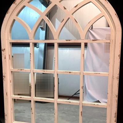 Rustic, White Decorative Mirror